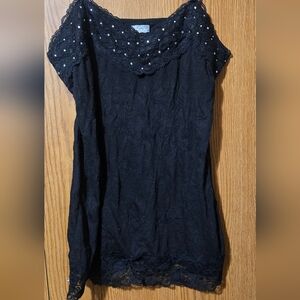 Vanity Elegant Black Lace Women's Top